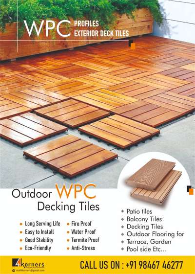 WPC PROFILES...
EXTERIOR DECK TILES...