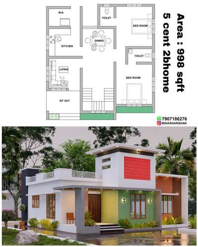 Budget homes
 exterior witn plan '
2 BHK
Design: @bihasharshak arshak kolo #khd #keralahomedesigns #keralahomedesign #architecturekerala #keralaarchitecture #renovation #keralahomes #interior #interiorkerala #homedecor #landscapekerala #archdaily #homedesigns #elevation #homedesign #kerala #keralahome #thiruvanathpuram #kochi #interior #homedesign #arch #designkerala #archlife #godsowncountry #interiordesign #architect #builder #budgethome #homedecor #elevation #plannerstickers