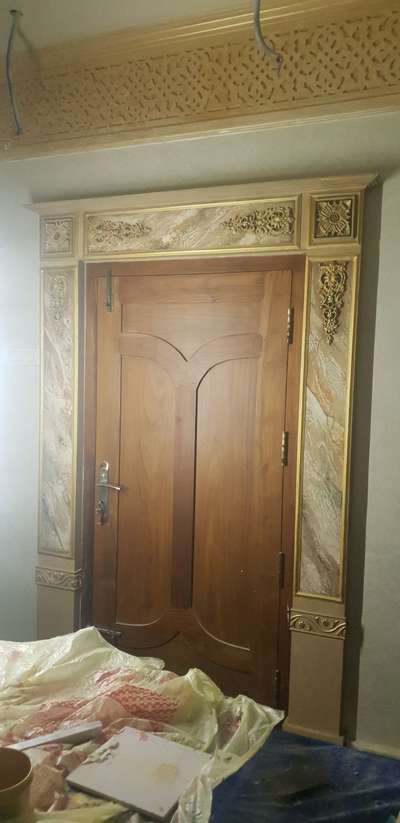 door frame with antique  painting...