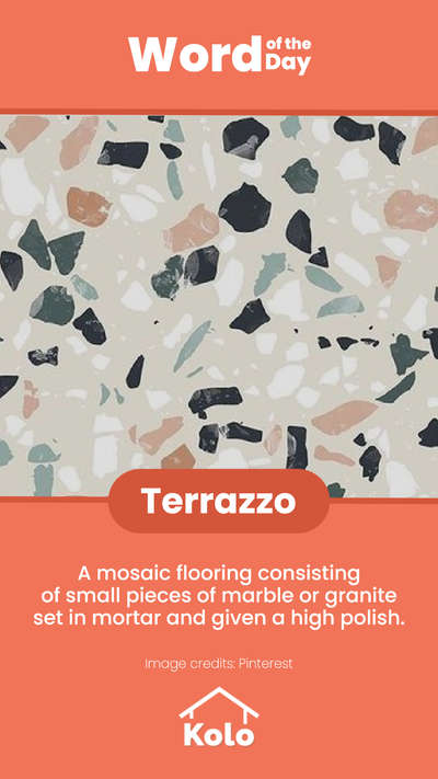 Today's construction word of the day - Terrazzo

Ever heard of this term?

Learn new words of home construction with our Word Of The Day series on Kolo Education.

Learn tips, tricks and details on Home construction with Kolo Education 🙂

If our content has helped you, do tell us how in the comments ⤵️

Follow us on @koloeducation to learn more!!!

#education #architecture #construction #wordoftheday #building #interiors #design #home #interior #expert #koloeducation #wotd #terrazzo
