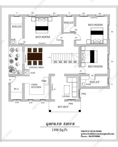 #HouseDesigns  
 #1398sqft
 #Cherthala
 #Alappuzha