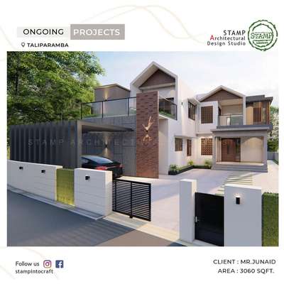Project: Mr. Junaid Residence
Total Built Area: 3,060 Sqft
Design : Stamp Architectural Design Studio
Location : Taliparamba
Status : Ongoing

#stampintocraft #keralahousedesign #keralaexteriorelevation #3drender