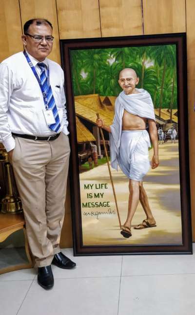Our Gandhi oil painting for Reserv Bank of India