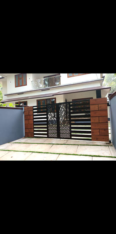 modern gate design with ulla and CNC  #gateDesign #gatefabrication #slidinggate