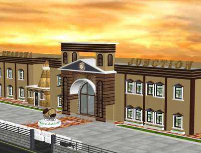 Khandwa Railway station Elevation Design#Khandwa#Govt. Project