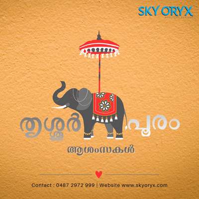 Happy Thrissur Pooram! May this vibrant festival bring you joy, prosperity, and harmony. Let the mesmerizing rhythms of the percussion, the majestic elephants, and the colorful festivities fill your heart with happiness and blessings. Wishing you and your loved ones a spectacular Thrissur Pooram celebration!


#thrissurpooram2024 #thrissur #pooram #skyoryx #skyoryxbuilders