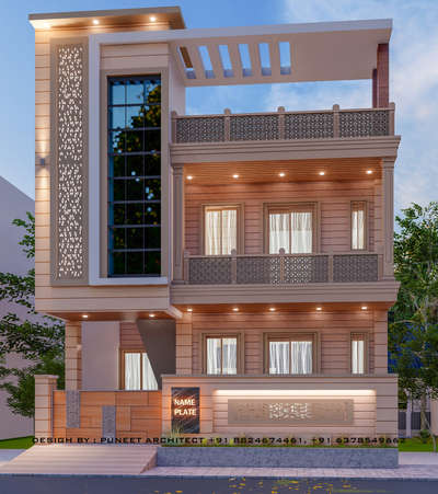 #jodhpursandstone  #SandStone  #mixelevation  #mordenhouse  #ContemporaryHouse  #HouseDesigns  #best_architect  #besthome   #BalconyIdeas  #StaircaseDesigns