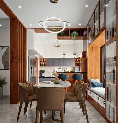 #OpenKitchnen #islandkitchen #dinning #partitiondesign #dinningtable #wpc#wpckitchen