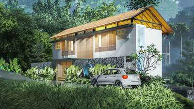 Eha Weekend Home
Client - Mr. Shyam, Sunil & Shamnad
Site location - Vythiri, Wayanad
Site area 30 Cents
Built up area - 3,465 Sqft

Potential vistas are available from the site to the east and north. Tea plantations and nearby water bodies abound on the north side. Forests abound on the east side. The most suitable site is where the design is suggested. Buildings are oriented to take advantage of potential vistas by facing the picturesque surroundings during the planning phase. By arranging functional rooms around the axis and creating openings around it, axial planning concepts are applied. To create a transition in spaces, different spaces are designed in different volumes. Creating movement patterns that illuminate the room from dark to bright.
#HouseDesigns #house_planning #LandscapeDesign #InteriorDesign #projectmanagement