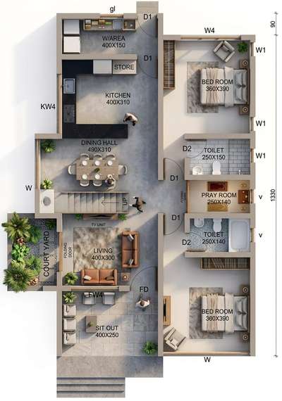 #floorplan  #architecturedesigns  #SmallHomePlans  #HouseConstruction  #homeplan  #Malappuram  #veedudesign