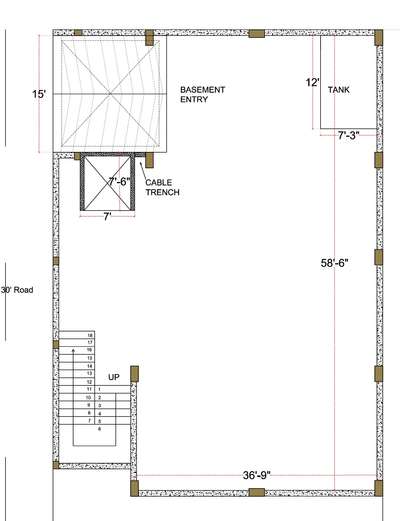#Basement plan for #commercial_building . #rccwall #structuraldesign #FloorPlans #architecturedesigns #Contractor