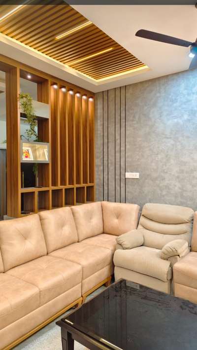 #partitiondesign #LivingroomTexturePainting #WoodenCeiling