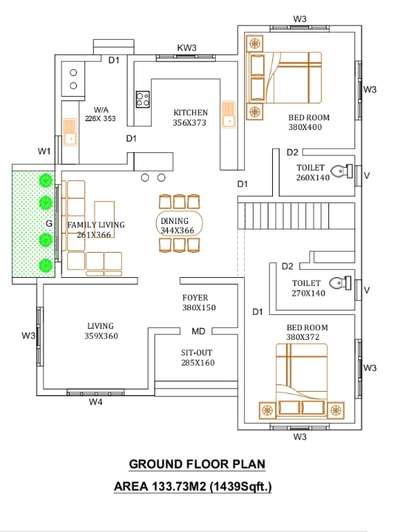 Area : 1436 Sqft
Catagory : 2 BHK House
Construction Period - 4 Months

Ground Floor - Sitout, Living Room , Dinning Room,  Family Living, 2 Bedroom With Attached Bathroom , Open Kitchen, Work Area, Courtyard Prayer Room, Common Bathroom


For More Info - Call or WhatsApp +91 8593 005 008, 

ᴀʀᴄʜɪᴛᴇᴄᴛᴜʀᴇ | ᴄᴏɴꜱᴛʀᴜᴄᴛɪᴏɴ | ɪɴᴛᴇʀɪᴏʀ ᴅᴇꜱɪɢɴ | 8593 005 008
.
.
#keralahomes #kerala #architecture #keralahomedesign #interiordesign #homedecor #home #homesweethome #interior #keralaarchitecture #interiordesigner #homedesign #keralahomeplanners #homedesignideas #homedecoration #keralainteriordesign #homes #architect #archdaily #ddesign #homestyling #traditional #keralahome #freekeralahomeplans #homeplans #keralahouse #exteriordesign #architecturedesign #ddrawing #ddesigner  #aleenaarchitectsandengineers