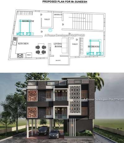 Proposed Appartment for Mr Suneesh Kovalam
Total Land Area- 3 Cent
build up are -2350 sqft
GF -Parking + 1 BHK
FF-2 BHK Apartment
2nd Floor-2 BHK Apartment
Location -Kovalam( Near Taj Hotel)


"Let's build your happiness"
ഞങ്ങൾ  നിങ്ങളുടെ പ്ലോട്  സന്ദർശിച്ച് നിങ്ങളുടെ 
ഇഷ്ടപ്രകാരമുള്ള പ്ലാൻ സൗജന്യമായി  നൽകുകയും, 
ഈ പ്ലാൻ   ഇഷ്ടപെടുകയാണെങ്കിൽ  മാത്രം
 നമ്മുടെ Rs.1700 SqFt മുതൽ Rs.2450 SqFt വരെയുള്ള 
 വിവിധ തരം BUILD EASY  PACKAGE കൾ  തിരഞ്ഞെടുത്തു 
നിങ്ങളുടെ സ്വപ്ന ഭവനം സാഷാത്കരിക്കാം.
നിങ്ങളുടെ പ്ലോട്ട്  സന്ദര്‍ശിക്കുന്
  CALL:  9562774120                                                                                   
whats app  https://wa.me/qr/26RACBTKSCGCF1
E mail: aframedevelopers@gmail.com

For more enquiries please visit 
Our Office
 
A Frame Developers
Maruthoor, Vattappara
Trivandrum
695028


#FloorPlans #kola #buildersinkerala #6centPlot #3centPlot #SouthFacingPlan #IndoorPlants #InteriorDesigner #buildersofig
#5centPlot #koloapp