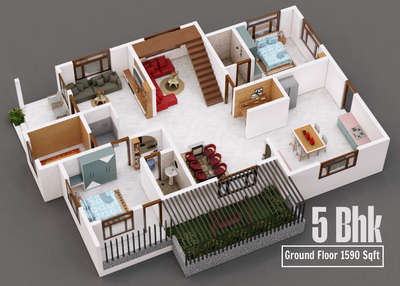 5 Bhk
Ground floor 1590
First floor 1190
#3dfloorplan #FloorPlans #5bhk #5BHKHouse #patio #sitout #prayerarea #KeralaStyleHouse #3d