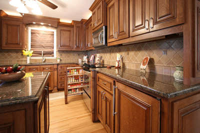 wooden finished kitchen