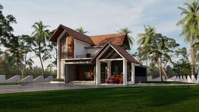 Exteriro 3d elavation #3d  #HouseDesigns  #HouseDesigns  #KeralaStyleHouse   #Malappuram  #indiadesign