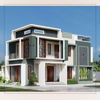 Elevation Model for the client at Trivandrum. 
 #ElevationHome  #exterior_Work  #exterior_Work