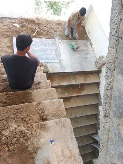 sec 69 transport Nagar #GraniteFloors #granite staircase