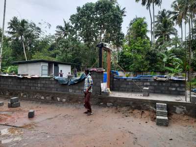 Residential project 
Client: Mr. Sudeesh 
Site: Anthikadu, Thrissur
Stage: Block work
