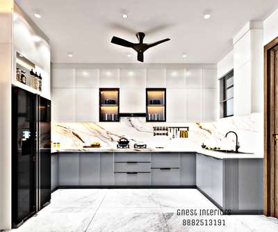 The space with the most inviting aromas, one where you make bonds and strengthen them; your kitchen deserves a touch of regal elegance! 

Best transformation 😀😉 
@gnest_interiors_official
@gnest_interiors_official
@advance_laminates
@bhutantuff
@raviinteriors_wallpaperhub
@royale_touche

Be it a fun-gossip session over figuring out a recipe or a Sunday meal being prepared by the entire family together, the kitchen is a space that holds not just spices but memories too. An L shaped kitchen table top allows ample space and breathability, letting you move with grace! Stylish storage in the grey color of the palette, this kitchen overall paints an eye-catching picture! ✨

.
#gnestinteriorsbygunjan  #gnestinteros  #kitchendesign #kitcheninterior #kitchendecor #kitcheninspiration #kitcheninspo #kitchendecoration #kitchenfurniture #kitchendetails #kitchendesignideas #kitchencabinet #interiordesign #interiordesigner #interiorstyling #InteriorDesigner #newtrending