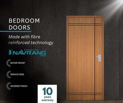 Step into a world of durability and style with Navrang bedroom door crafted from cutting-edge fiber-reinforced plastic – the epitome of both strength and sophistication. #InnovativeDesign #FiberReinforcedElegance"