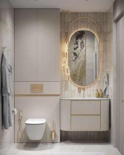 Italan tile bathroom design 
 #BathroomDesigns  #mirror_wall  #vanitydesign  #BathroomStorage