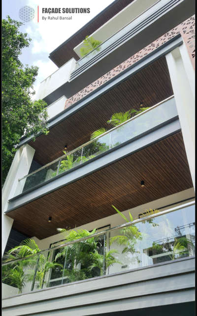 4mm Wooden ACP Installation on balcony ceilings.  Weather proof, Water proof, termite proof, low maintained.  You Design, We Deliver!