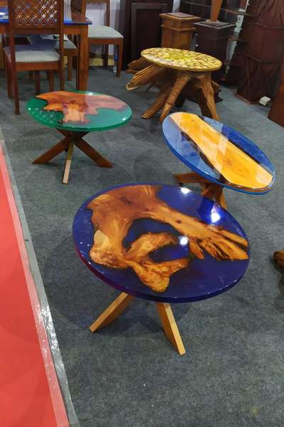 Epoxy resin coffee tables
by Milton Wood.