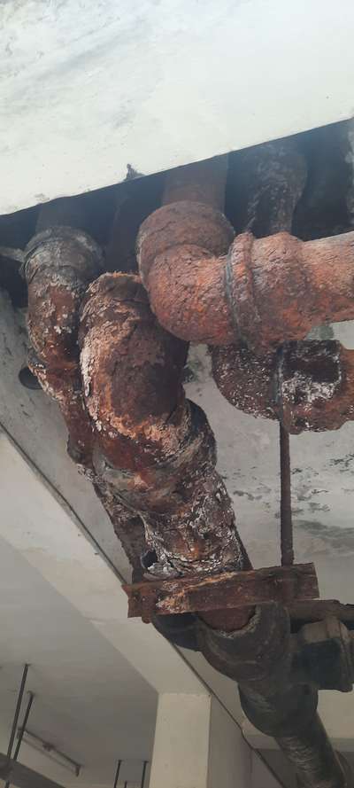 High rise building  old piping dismentling and re-installation work