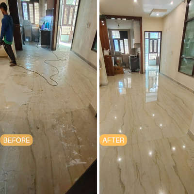 Katni marble Diamond floor polishing