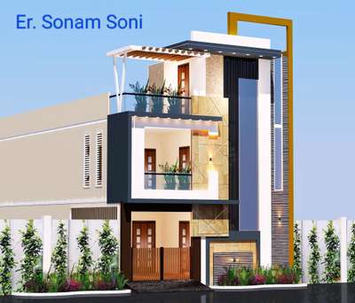 New Elevation Design#Duplex  with penthouse# location-Omaxe city indore#rlRAC INDORE#By Er. Sonam Soni
