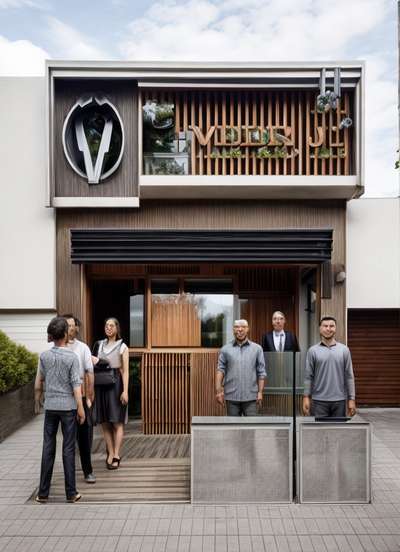 Modern Restaurant Front elevation design