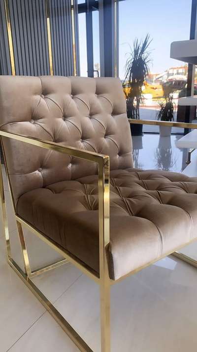 🖤stainless steel chairs with PVD gold finish 🖤Mdotinterior🖤