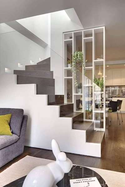 Beautiful Staircase designing partition work