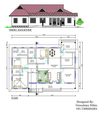 198.46 M2 (2136 sqft) #2DPlans   #HouseDesigns   #ElevationDesign