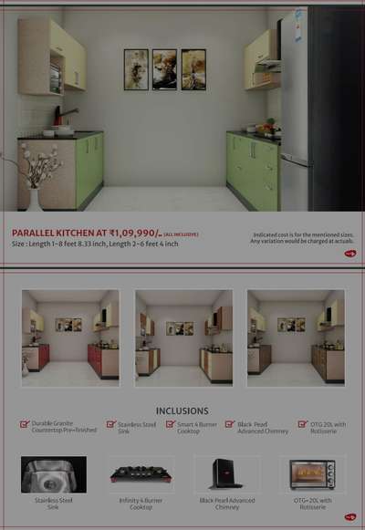 Parallel Modular Kitchen from pigeon  #Pigeon