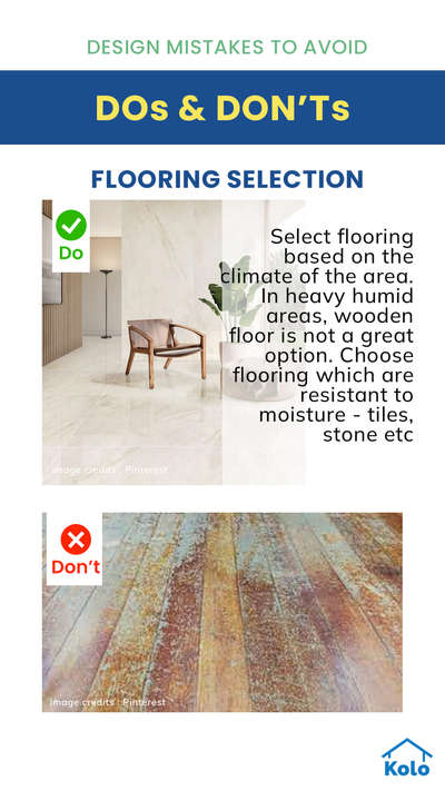 Have you considered all factors while choosing your flooring? Have a look to learn more.

Learn design trends and avoid mistakes that can make your design look bland.

With our new series, learn the Dos and Don’ts of home design. 🙂

Learn tips, tricks and details on Home construction with Kolo Education 👍🏼

If our content has helped you, do tell us how in the comments ⤵️


Follow us on @koloeducation to learn more!!!

#education #architecture #construction  #building #design #home #expert  #koloeducation #dosdont #flooring #designmistakes