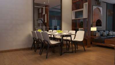 Dining Design Home Design  #3DPlans #rendering3d #home #Kerala #homenext