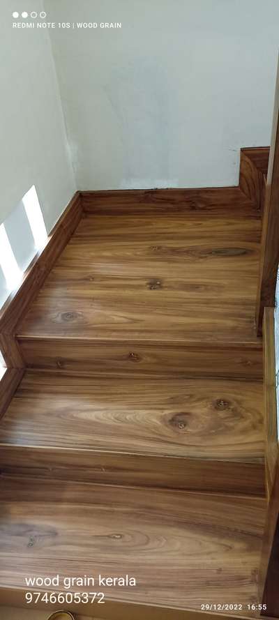 stair painted wood graining #