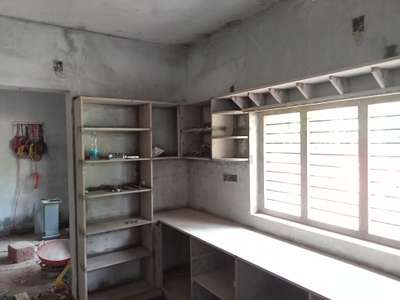 kitchen cabinet with v board