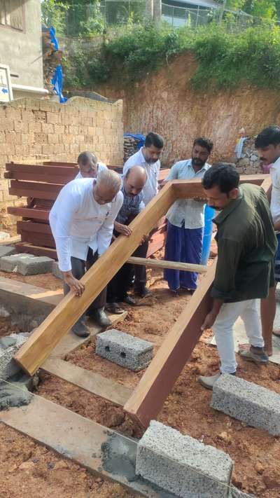 AL Manahal Builders and Developers Neyyattinkara, Tvm 
Door frame Fixing ceremony of Ongoing project @vazhayila tvm 

Build your dreams Construction with Branded  premium quality 
call or whatsapp 7025569477
 #BestBuildersInKerala 
#ContemporaryHouse 
#Architectural&Interior 
#TraditionalHouse#budgethomes
#kolotrending
#planandelevations