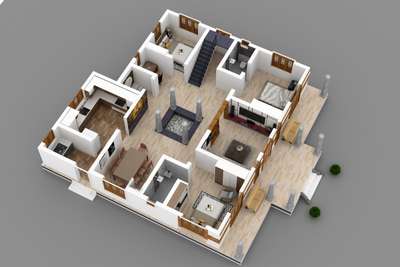 3D interior top view #3d #interior #topview #Designs