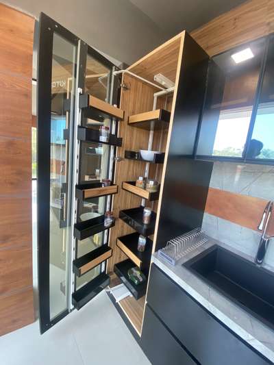 TALL UNITS FOR COMPACT STORAGE IN MODULAR KITCHEN  #ModularKitchen #Architectural&Interior #Kozhikode