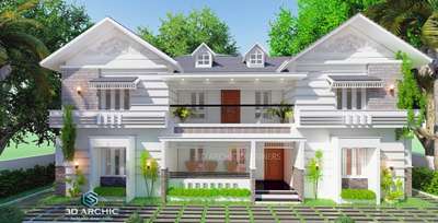 3d visualizatition.Mr.Denil @Trissur 
colonial home design 
 #colonial_style 
 #3000sqftHouse  #3dmodeling  #exteriorrendering
