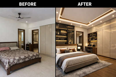 🔥 From Basic to Breathtaking – Bedroom Transformation by Build Craft Associates! 🔥

Before & After that speaks for itself! ✨
This bedroom was once a simple, unused space – and now it’s a modern, luxurious retreat crafted with precision and passion by Build Craft Associates. From elegant false ceiling design with premium lighting to a perfectly finished wardrobe, customized bed-back panel, and flawless wall textures – every detail reflects superior workmanship and high-end finishing.

We used only the best quality materials to ensure durability, style, and comfort. Our expert execution team focused on neat finishing, smart space utilization, and modern aesthetics to deliver a complete transformation.

✔ Complete Bedroom Interior
✔ Premium Quality Material
✔ Modern False Ceiling & Lighting
✔ Designer Wardrobe & Bed Unit
✔ 12 Years Warranty
✔ On-Time Delivery & Reliable Service
Crafted with trust. Designed with perfection.