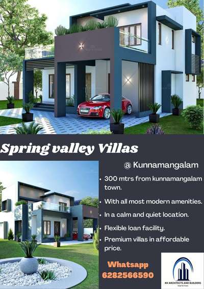 New villas at kunnamangalam starting from 88 lakhs, 4 bhk, 9 cents.
