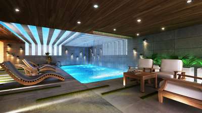 Terrace floor Swimming pool Design Project in Bangalore