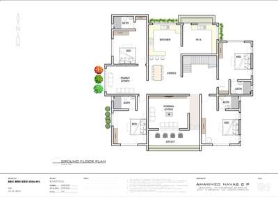 Designed for comfort and elegance! ✨ A well-planned residential floor layout that maximizes space efficiency while ensuring a seamless flow between living, dining, and private areas. Every element is positioned with precision, balancing aesthetics and functionality. 🏡💡

✔ Clear Zoning: The separation between formal and family living spaces ensures privacy and functionality.
✔ Spacious Layout: The arrangement provides a smooth transition between spaces, particularly in the dining and kitchen areas.
✔ Good Ventilation & Light: Multiple openings and windows allow for natural light and airflow.
✔ Private Bedrooms: Well-placed with attached baths, ensuring privacy for the residents.

#ArchitecturalPlanning #Draughtsman #FloorPlan  #ResidentialDesign #SpaceOptimization #DesignMatters #Kolo