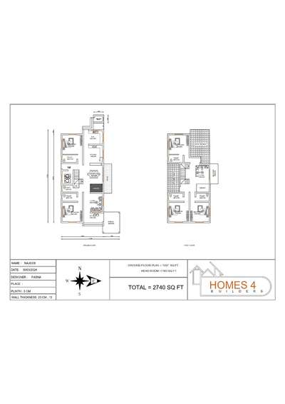 groundfloor : 1557sqft
firstfloor : 1183sqft
total:2740
5bhk
najeeb
#5BHKHouse